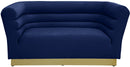 Bellini Navy Velvet Loveseat