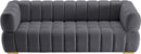 Gwen Grey Velvet Sofa