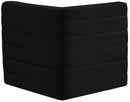 Quincy Black Velvet Modular Corner Chair