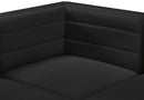 Quincy Black Velvet Modular Corner Chair