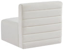 Quincy Cream Velvet Modular Armless Chair