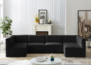 Quincy Black Velvet Modular Sectional