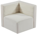 Quincy Cream Velvet Modular Corner Chair