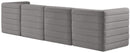Quincy Grey Velvet Modular Sofa