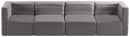 Quincy Grey Velvet Modular Sofa
