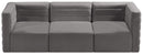Quincy Grey Velvet Modular Sofa