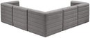 Quincy Grey Velvet Modular Sectional