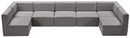Quincy Grey Velvet Modular Sectional