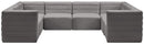 Quincy Grey Velvet Modular Sectional