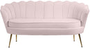 Gardenia Pink Velvet Loveseat