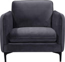 Poppy Grey Velvet Chair