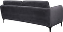 Poppy Grey Velvet Sofa