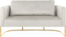 Casa Cream Velvet Loveseat
