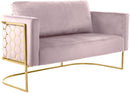 Casa Pink Velvet Loveseat