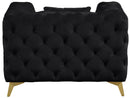 Kingdom Black Velvet Chair