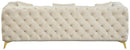 Kingdom Cream Velvet Sofa