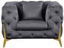 Kingdom Grey Velvet Chair