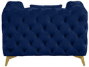 Kingdom Navy Velvet Chair