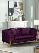 Kingdom Purple Velvet Loveseat