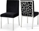 Opal Black Velvet Dining Chair
