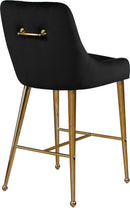 Owen Black Velvet Stool