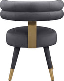 Fitzroy Grey Velvet Dining Chair