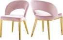 Roberto Pink Velvet Dining Chair