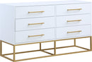 Maxine White / Gold Dresser