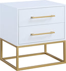 Maxine White / Gold Night Stand