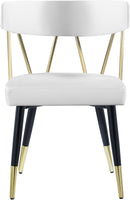 Rheingold White Faux Leather Dining Chair