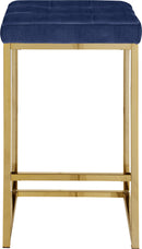 Nicola Navy Velvet Stool