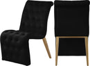 Curve Black Velvet Dining Chair