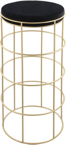 Rebar Black Velvet Bar Stool