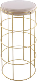 Rebar Cream Velvet Bar Stool