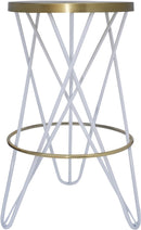 Mercury White / Gold Counter Stool