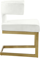 Alexandra Cream Velvet Dining Chair