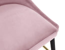 Sleek Pink Velvet Stool