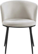 Skylar Cream Velvet Dining Chair