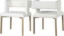 Caleb White Faux Leather Dining Chair