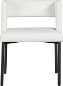 Caleb White Faux Leather Dining Chair