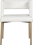 Caleb White Faux Leather Dining Chair