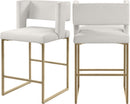 Caleb Cream Velvet Counter Stool