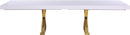 Excel White Lacquer Extendable Dining Table (3 Boxes)