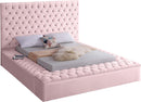 Bliss Pink Velvet King Bed (3 Boxes)