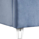 Candace Sky Blue Velvet Full Bed