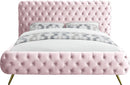 Delano Pink Velvet Queen Bed