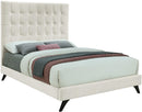 Elly Cream Velvet Full Bed