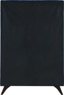 Elly Navy Velvet Twin Bed