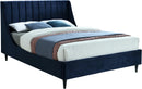 Eva Navy Velvet Full Bed