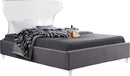 Ghost Grey Velvet Full Bed